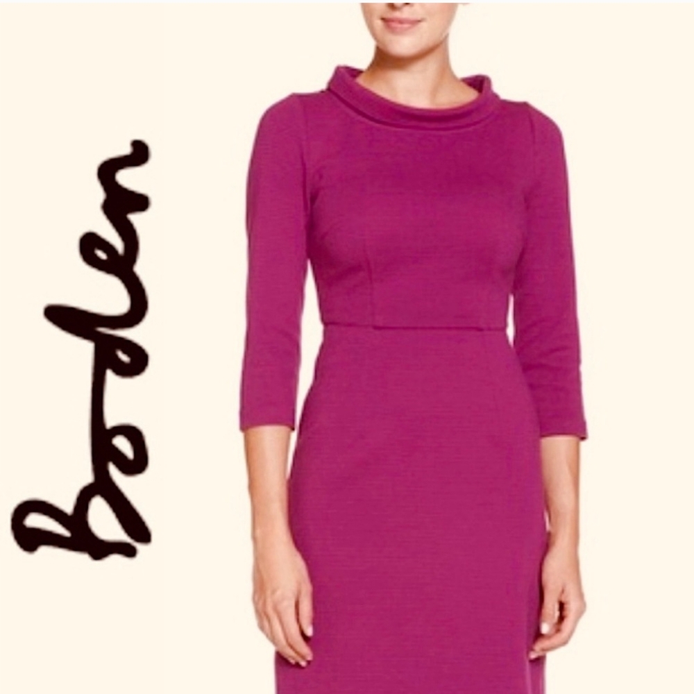 Boden Zoe funnel neck dress 60's style size 8